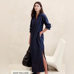 Ladies DENIM Banana Republic Long dress NWT